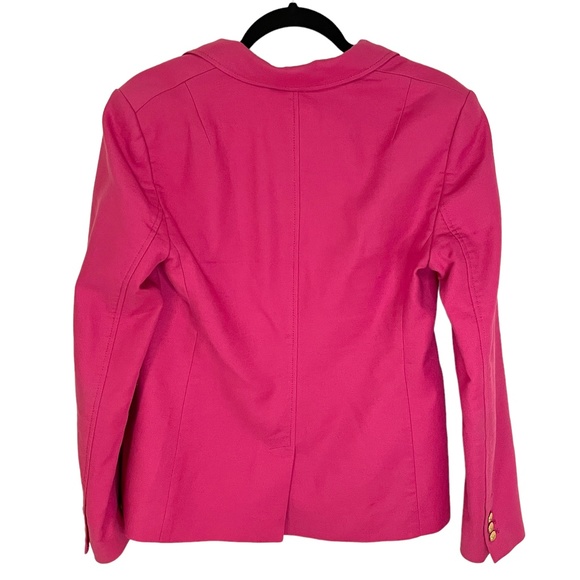 Banana Republic Hot Pink Barbie Flirty Pink Core Career 2 Button Blazer SZ 10 - Picture 6 of 8